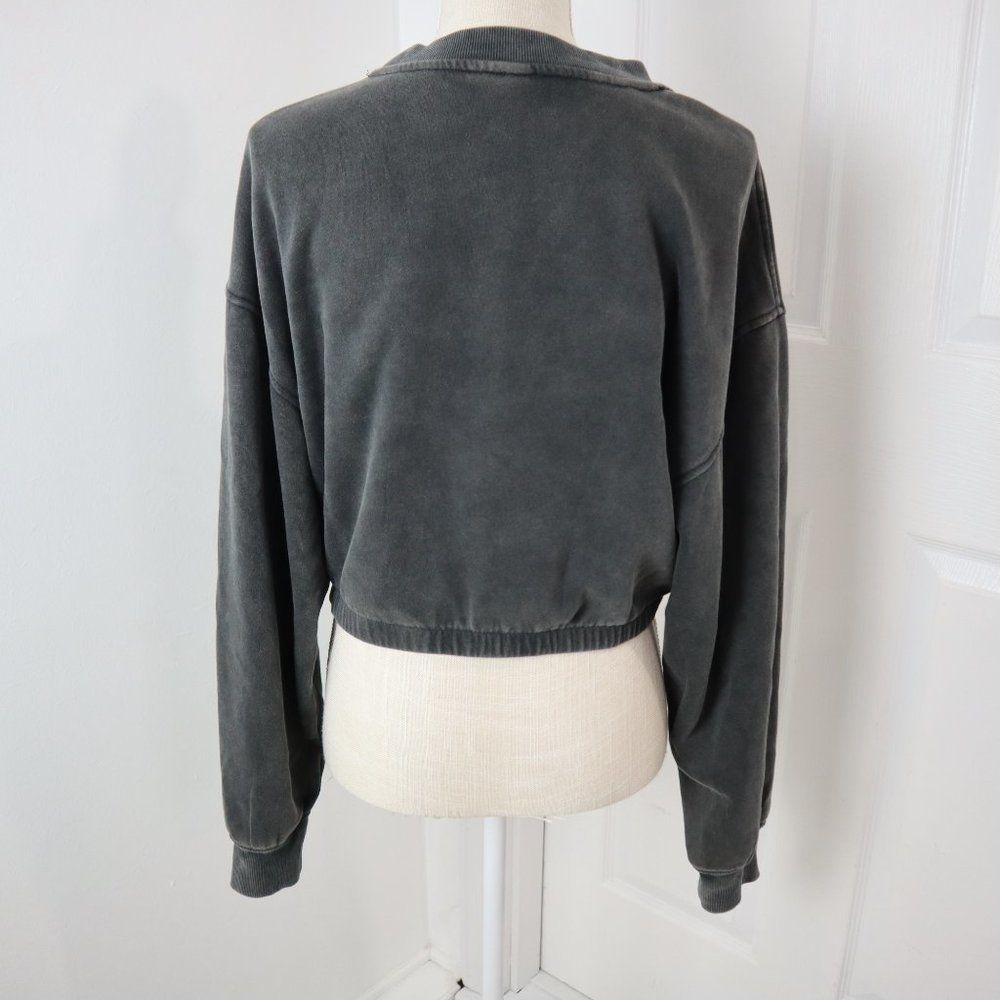 Divided HM Sweatshirt Womens Large Gray Cropped 80s Retro Car Racing Hi Speed - Picture 14 of 14